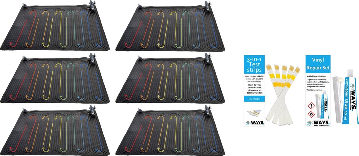   - 6 stuks - Zwembad verwarming - Geschikt voor filterpomp 28636GS & WAYS Reparatieset en Teststrips