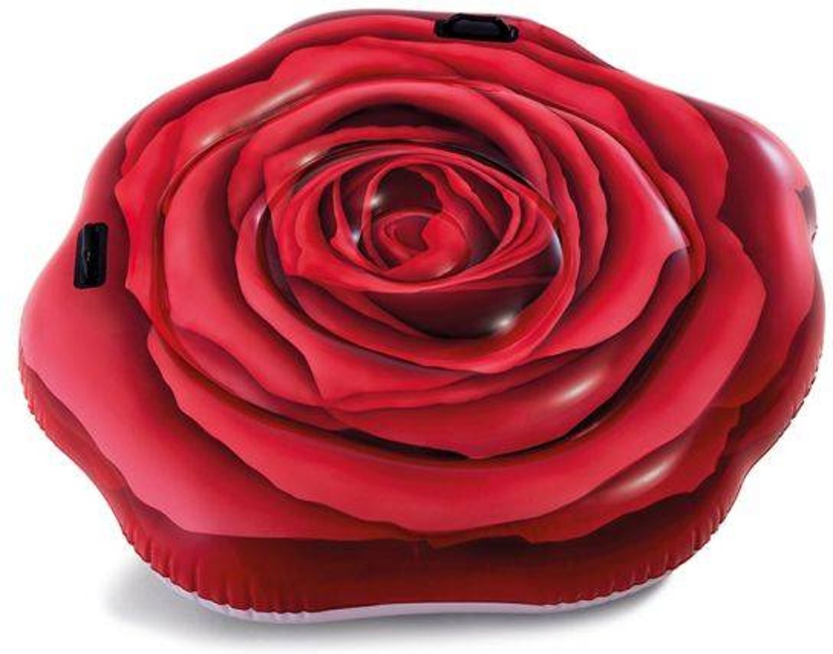 Intex - Rode roos - Zwemmatras - Opblaasroos - 137x132cm.