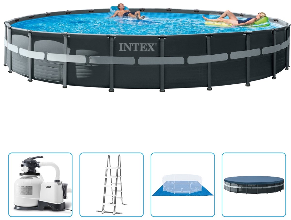   - Ultra XTR Frame - Opzetzwembad - Ø 732 x 132 cm - Inclusief Zandfilterpomp & Accessoires