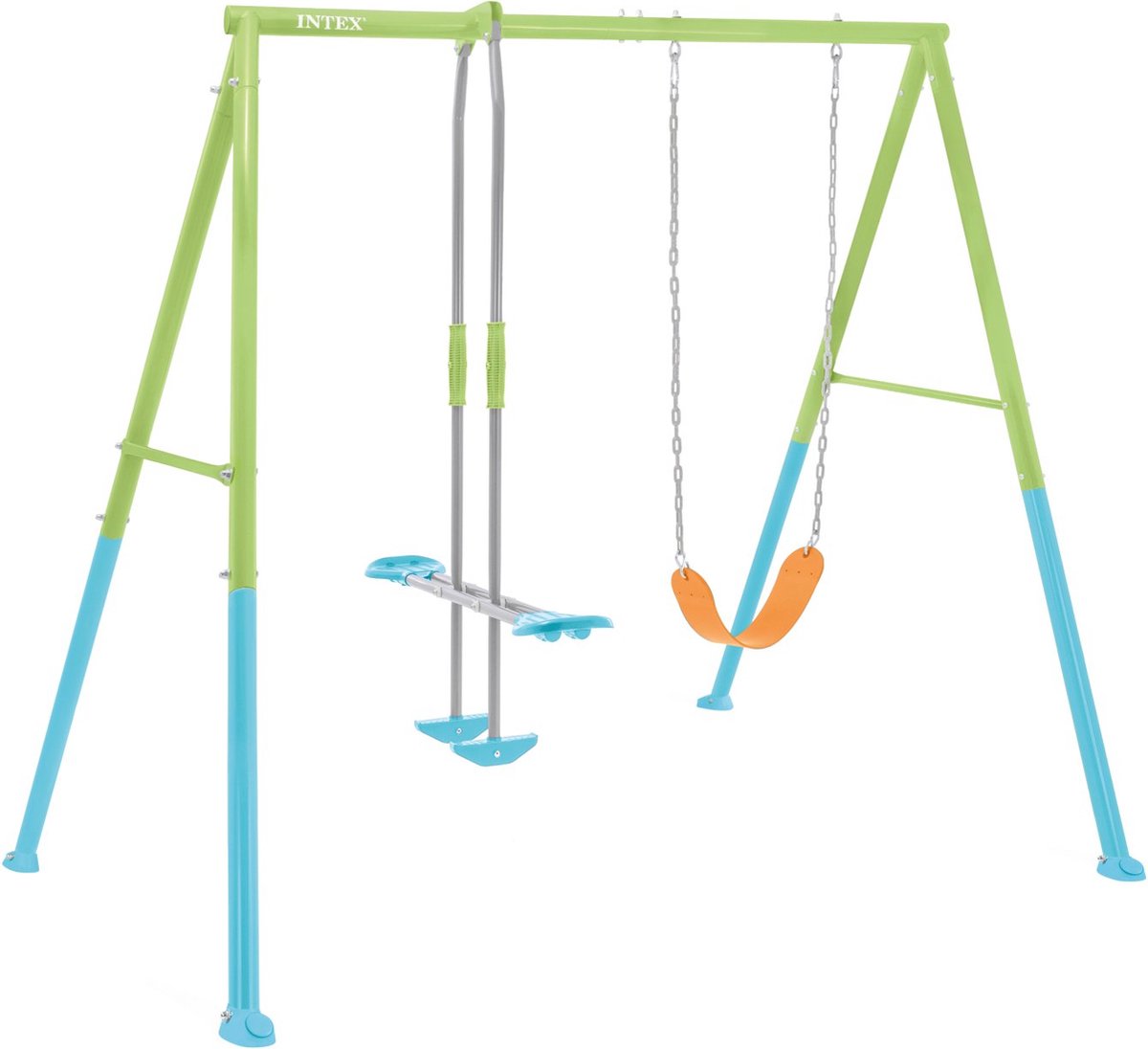   44120 Schommelset 254x251x211 cm Blauw/Groen/Oranje