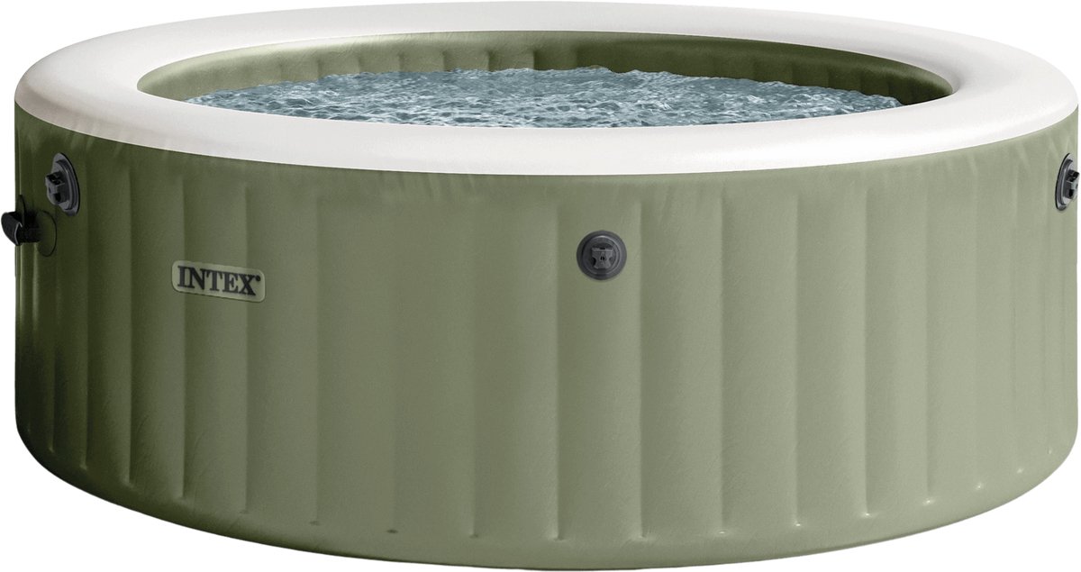   6-persoons Round Bubble Spa Set Olive Green