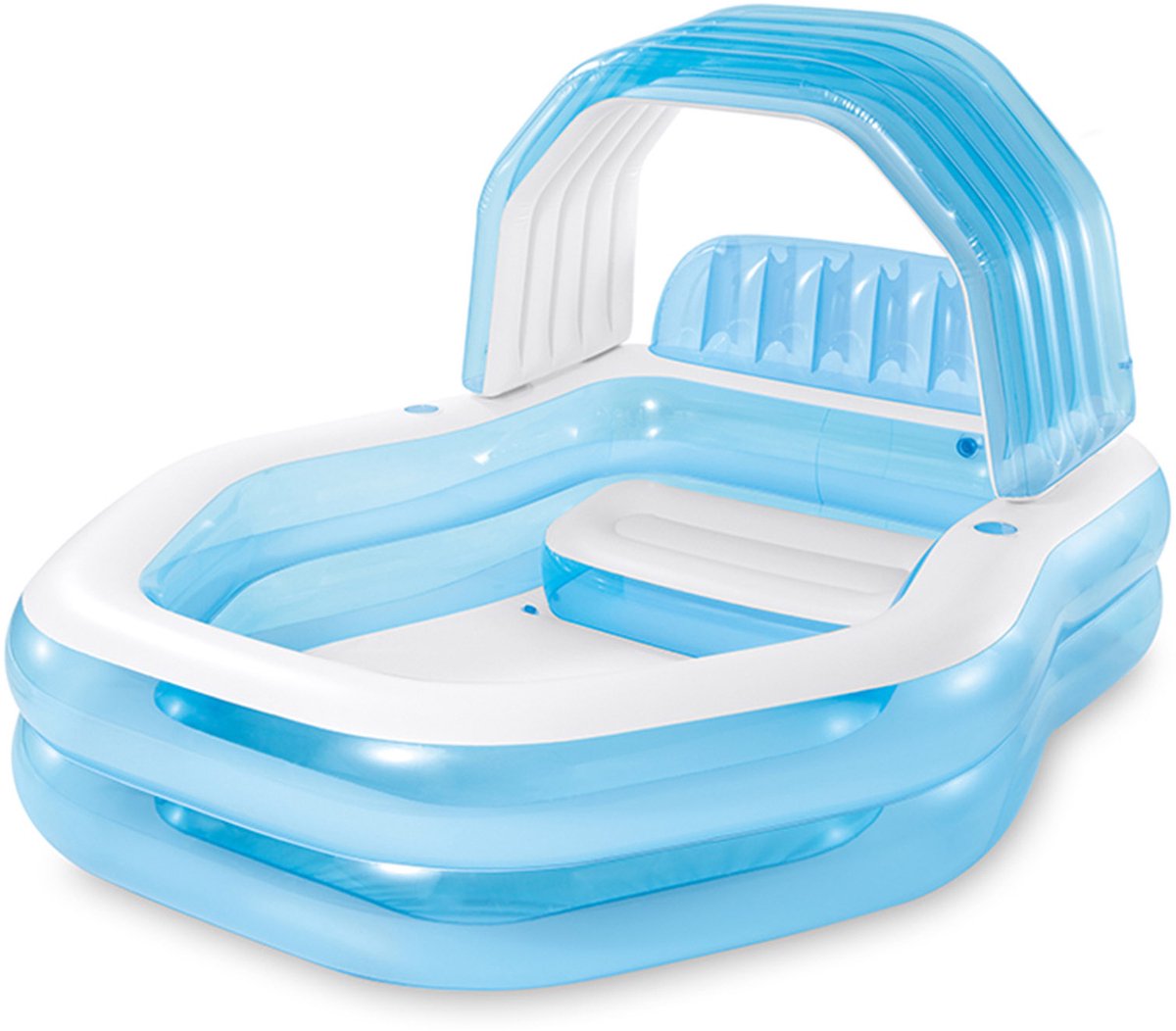   Family Sunshade opblaasbaar zwembad - rechthoekig - L229 x B191 x H135 cm