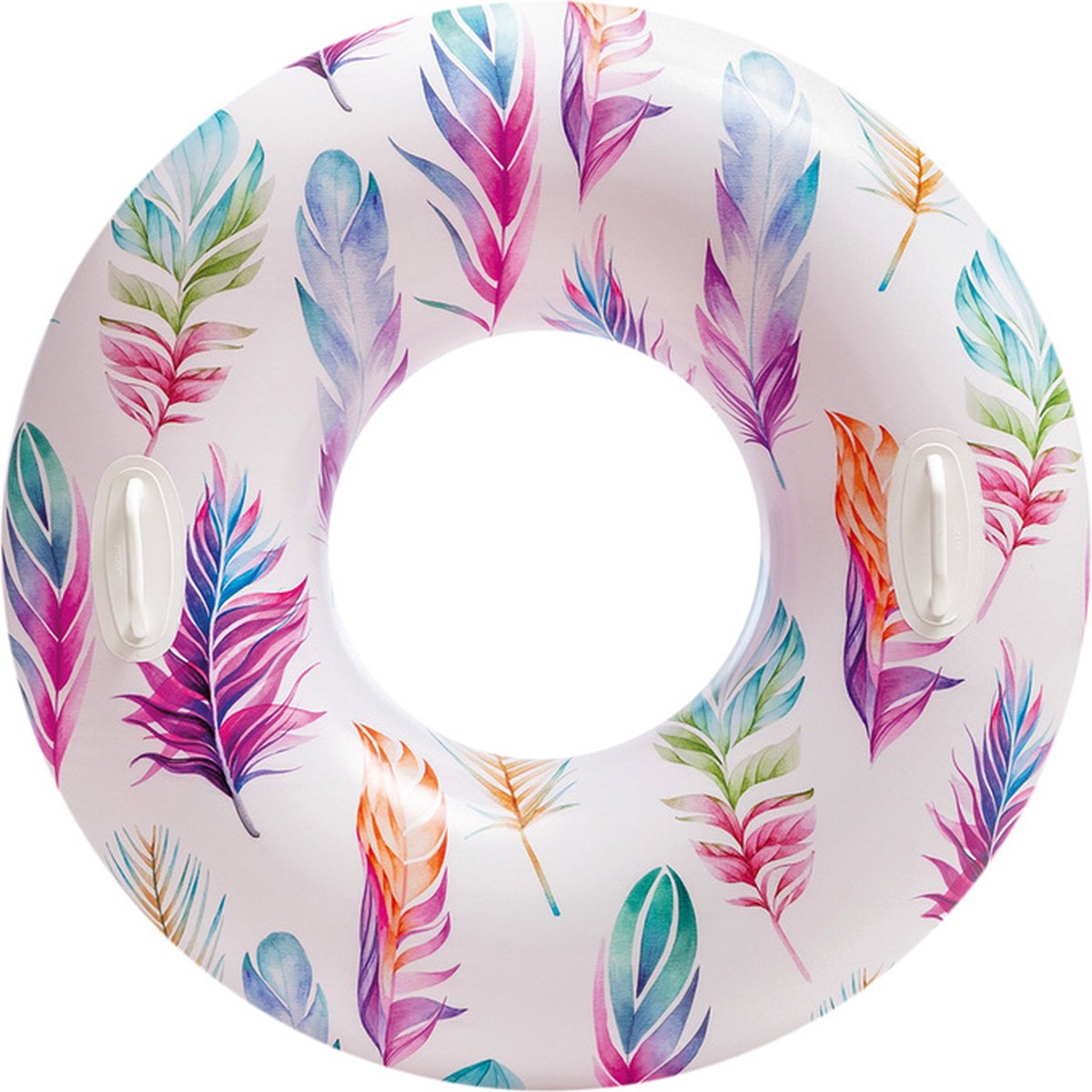 Intex Fashion Zwemring Bladeren 97 CM - Zwemband - Luchtbed Zwembad - Strand Luchtbed - Lounge inclusief handvaten