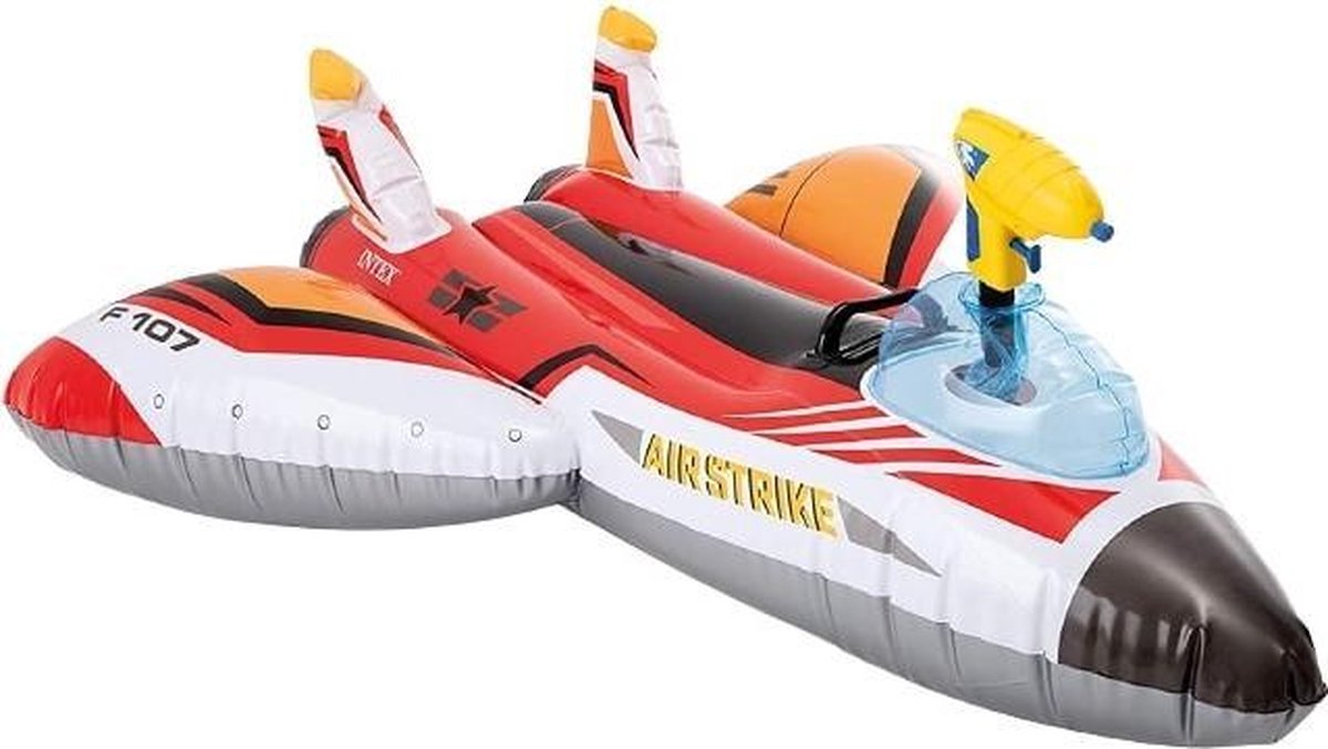   Opblaasvoertuig Vliegtuig Junior 117 Cm Vinyl Rood