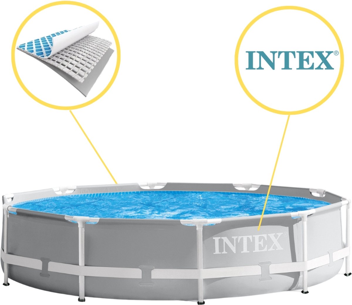   Prism Frame Zwembad - Opzetzwembad - 366x76 cm - Inclusief Onderhoudspakket en Stofzuiger