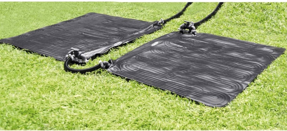   Verwarmingsmat op zonne-energie 2 st 1,2x1,2 m PVC zwart 28685