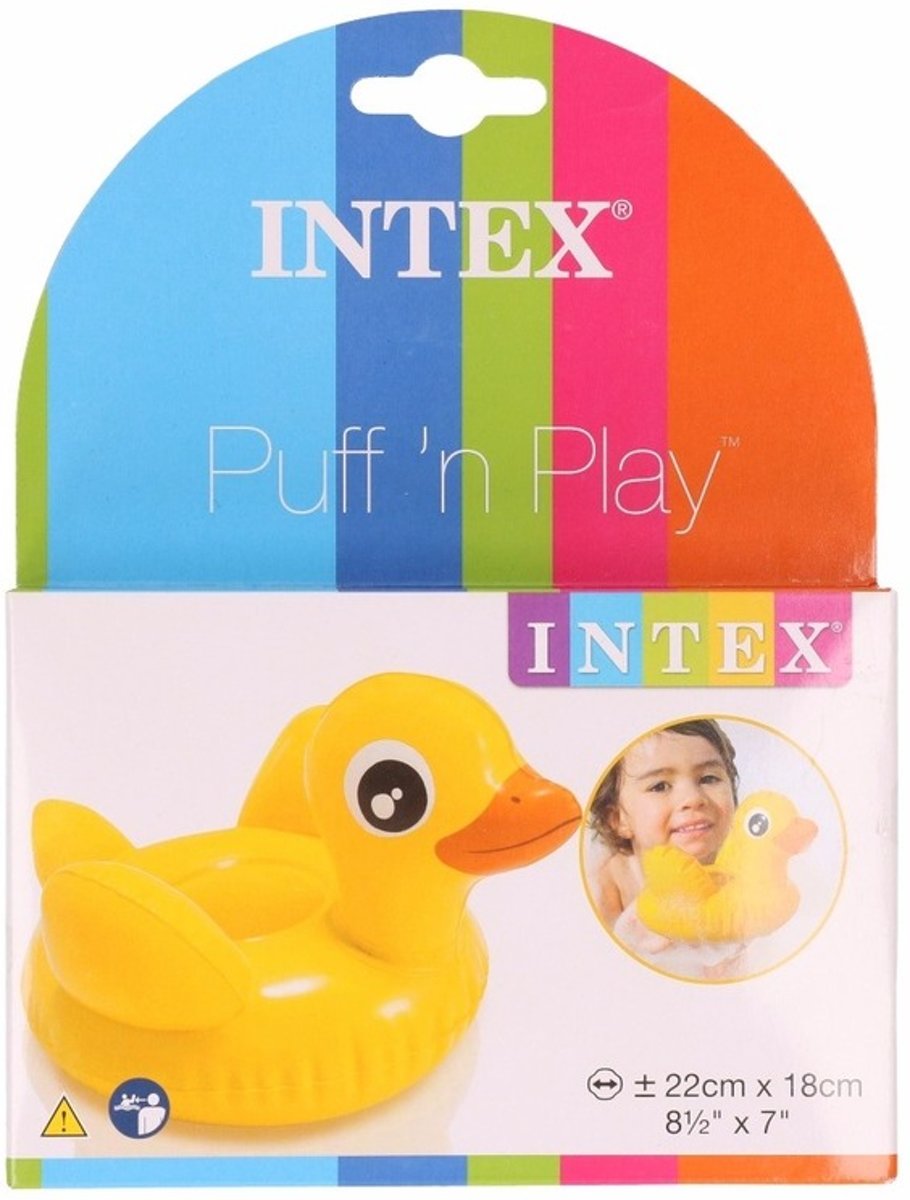 Opblaas eendje 22 cm