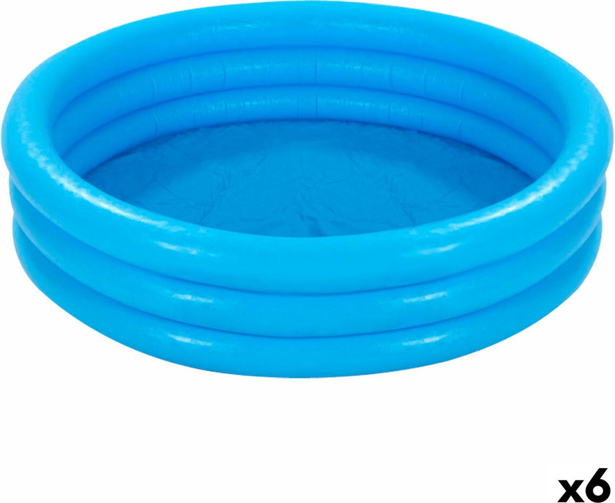 Opblaasbaar Kinderzwembad   Blauw Ringen 330 L 147 x 33 cm (6 Stuks)