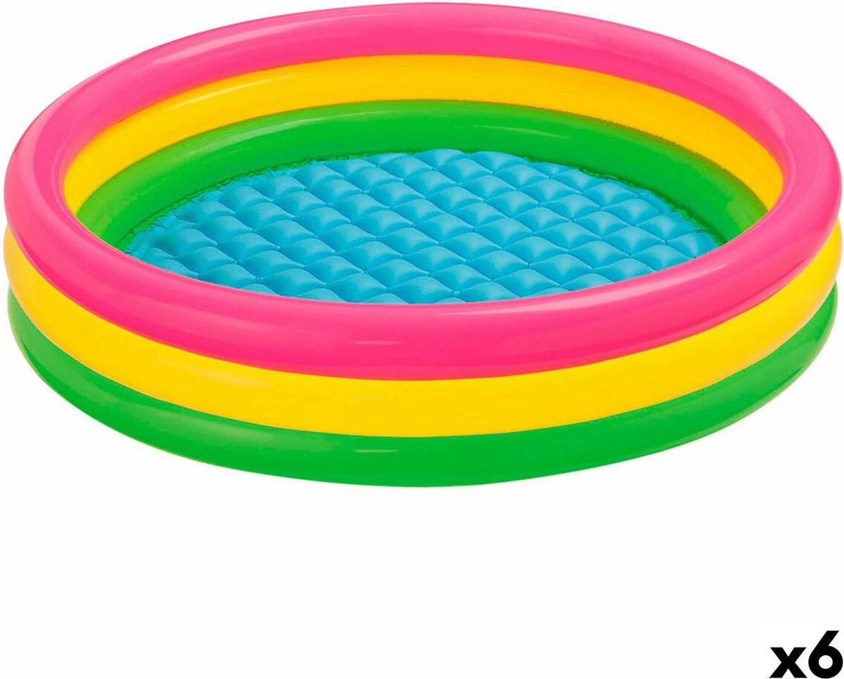 Opblaasbaar Kinderzwembad   Sunset Ringen 114 x 25 x 114 cm 131 L (6 Stuks)
