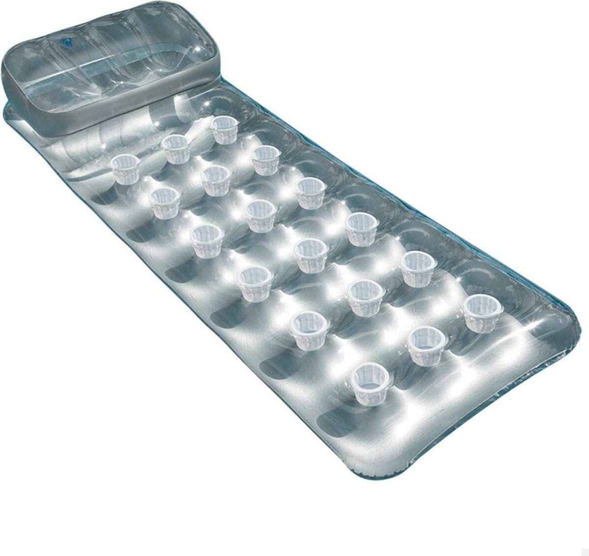 Opblaasbaar matras   Zilverkleurig 18 Glazen 188 x 30 x 71 cm (6 Stuks)