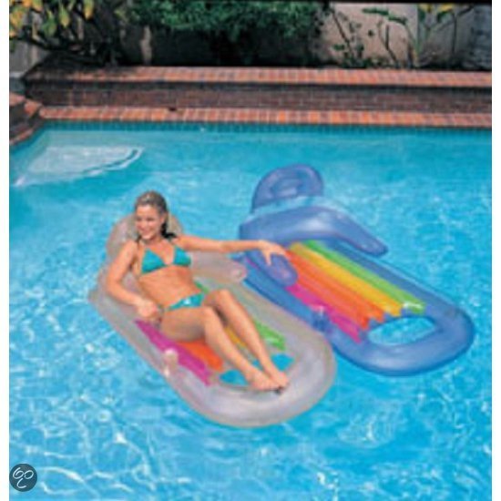 Opblaasbare Intex drijfstoel king 160 cm  Wit