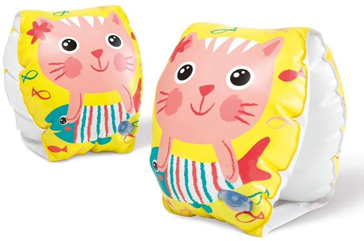 Veilig en speels zwemmen met   Happy Kitten Zwemarmbandjes - Geschikt voor kinderen van 6-36 maanden!