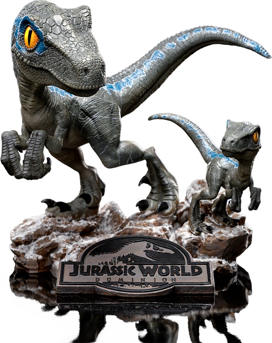 Velociraptor Blue & Beta - Jurassic World Dominion - MiniCo - Iron Studios