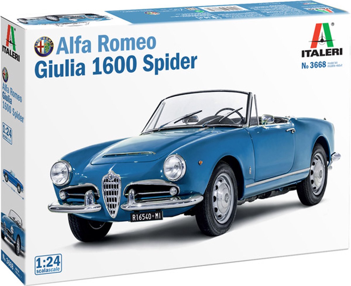 Italeri Modelbouwpakket Militaire voertuigen - 3668 Alfa Romeo Giulia 1600 Spider - Auto Plastic - 1:24 -