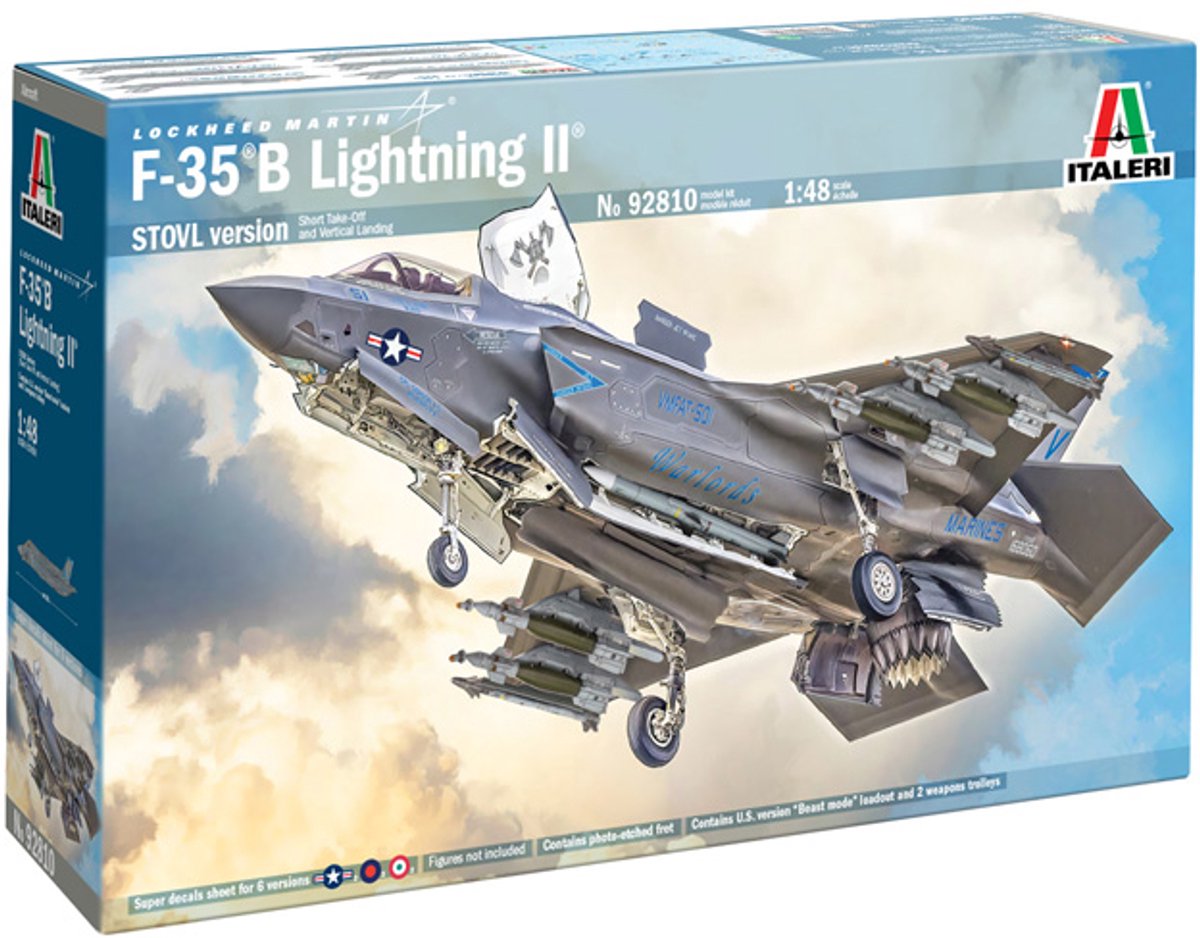 Italeri Modelbouwpakket Militaire voertuigen - 92810 Lockheed Martin® - F-35®B Lightning II® - Straaljager Plastic - 1:48 -