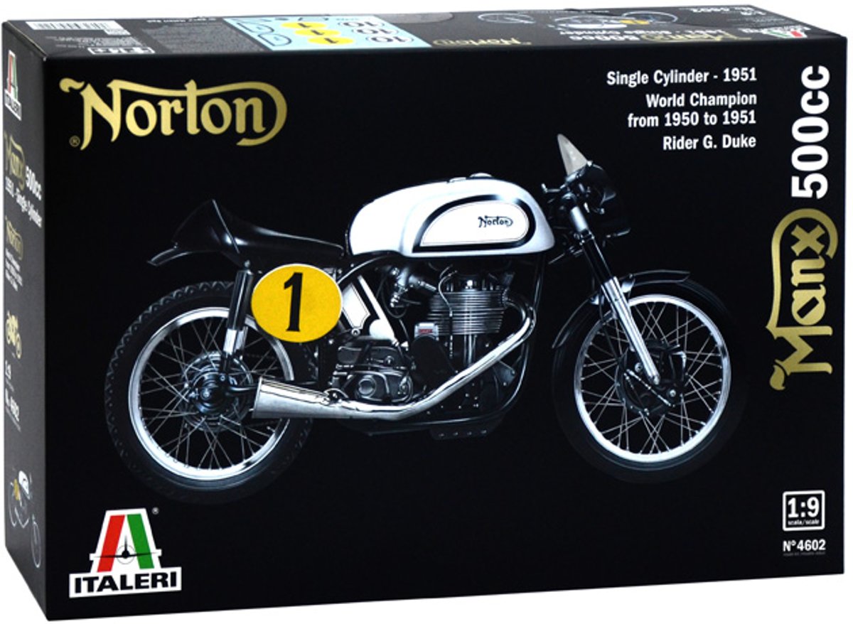 NORTON MANX 500cc 1951 -   modelbouw pakket   1:9