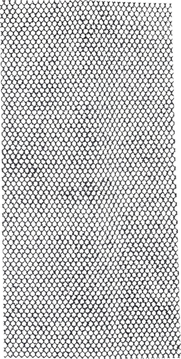 J-Line Rooster Geruit Glitter Zwart  50X100cm