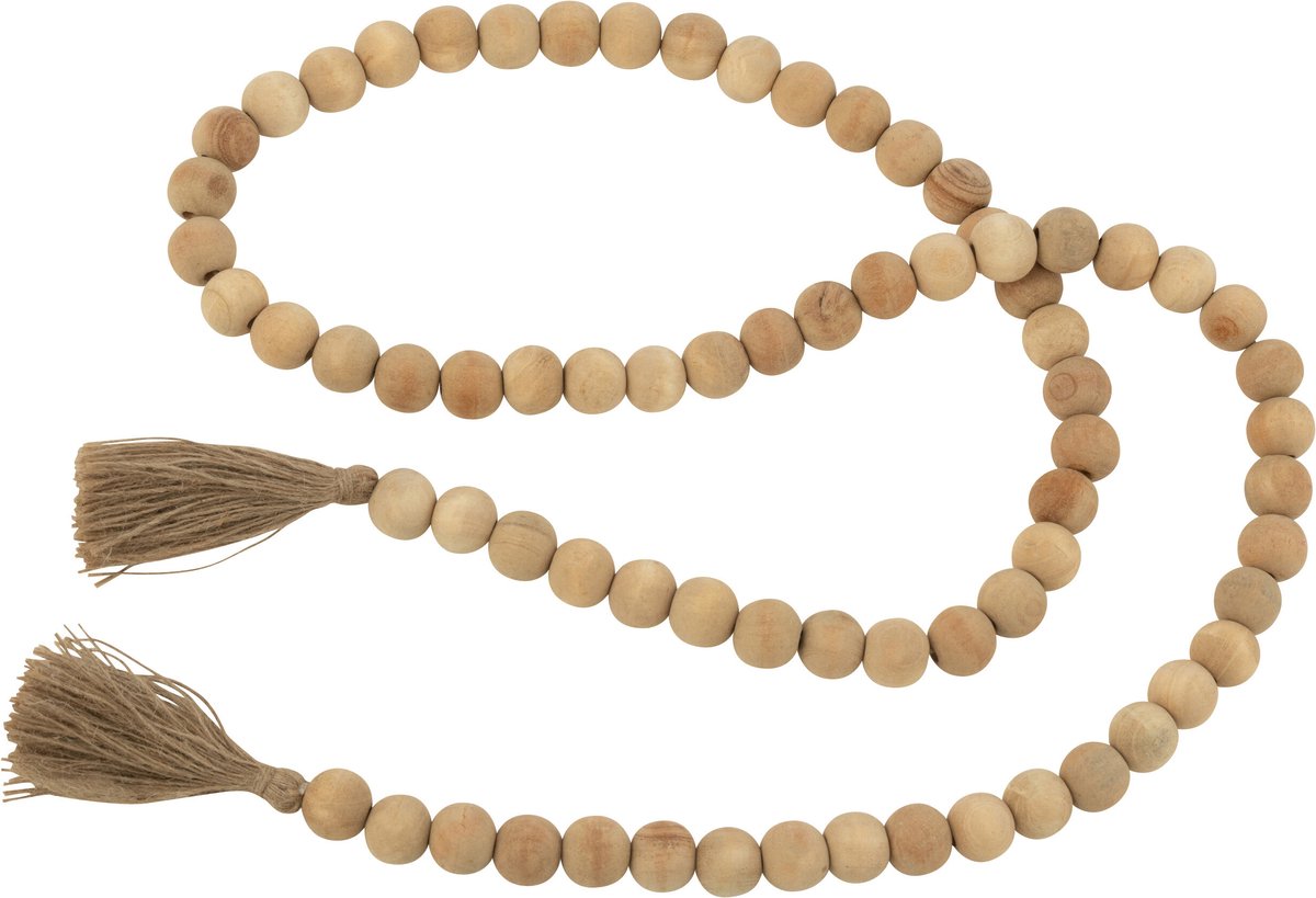 J-Line slinger Kraal Kwast Mango - hout - naturel