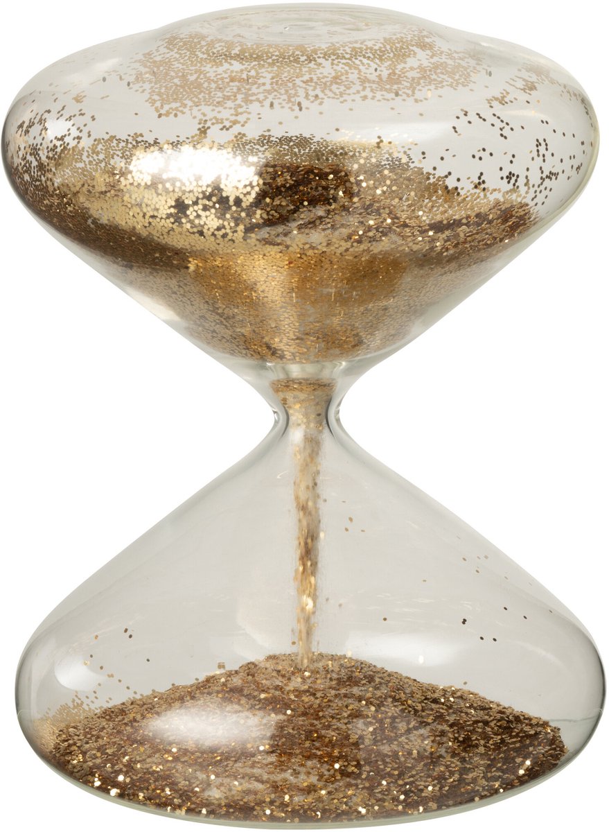   zandloper Glitters - glas - goud