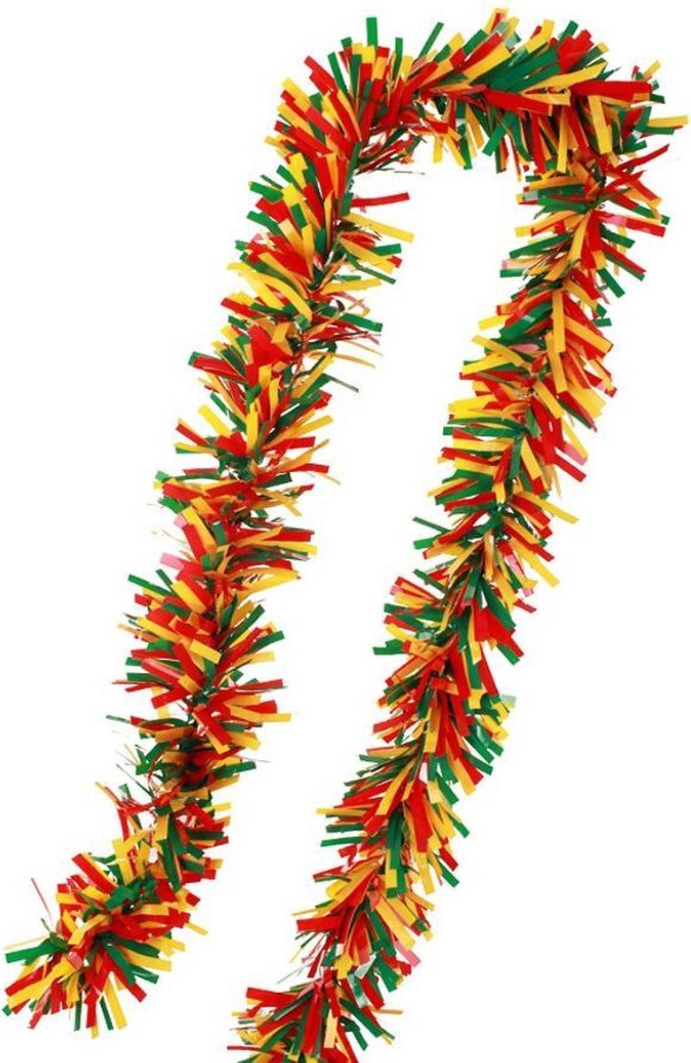 PVC slinger brandvertragend rood - geel -groen 10 meter guirlande - carnaval -BRANDVEILIG