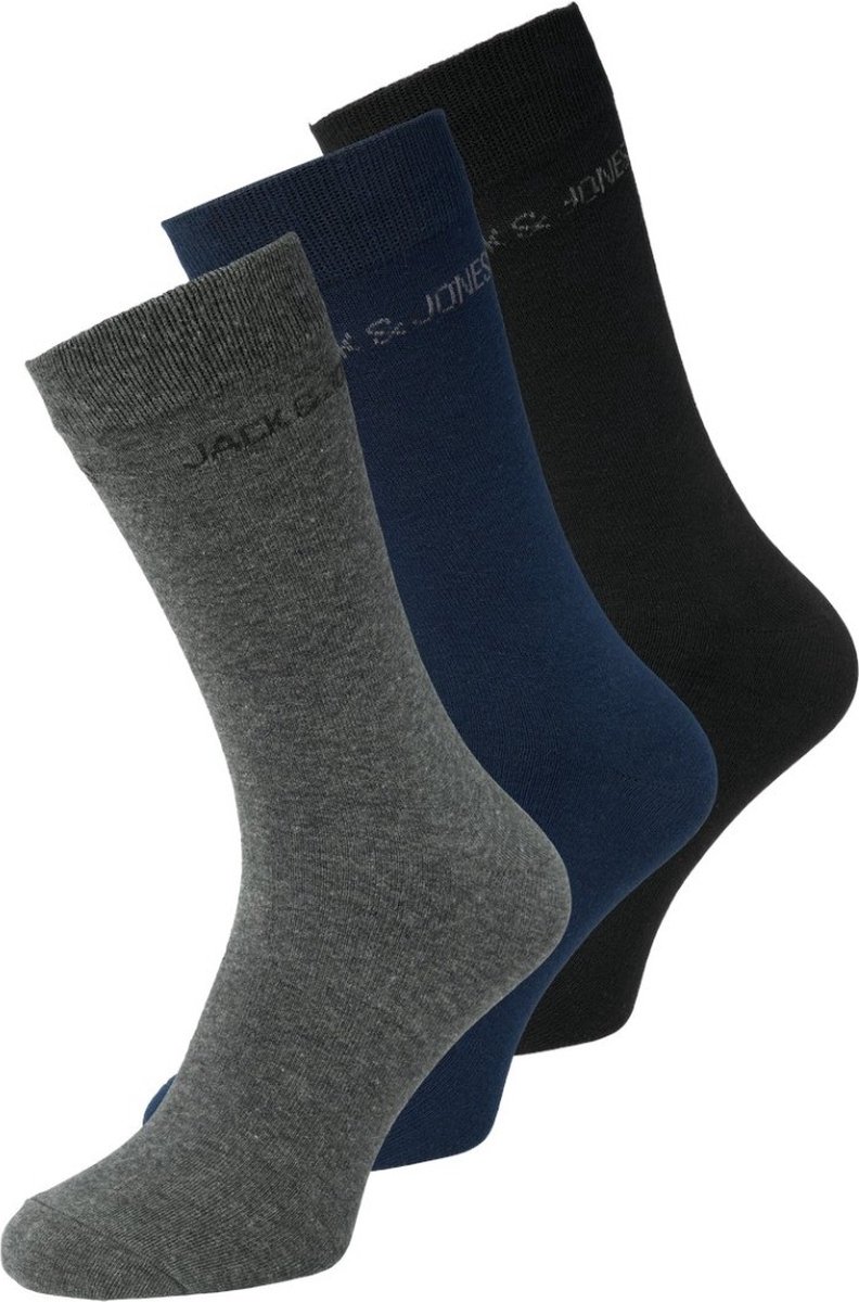 Jack&Jones Heren Jacarbo Organic Sokken Giftbox 3-Pack Navy Blazer