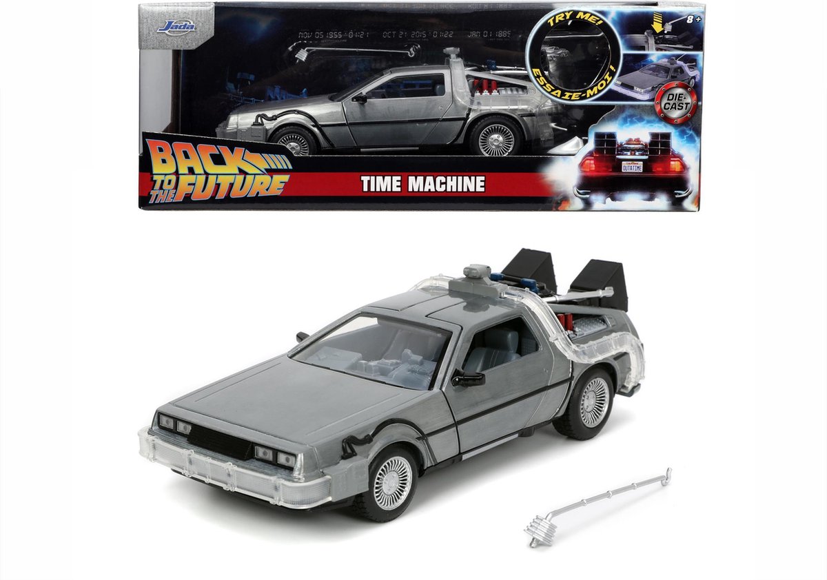Jada Toys - Time Machine Back to the Future 1 - 1:24 - Die-cast - Speelgoedvoertuig