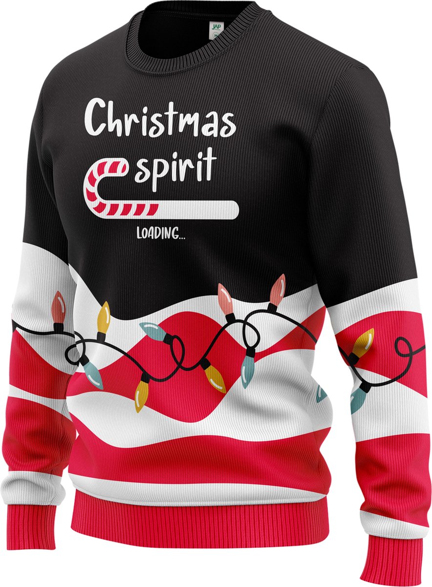 JAP Foute Kersttrui - Christmas Spirit voor Kinderen - Kerst - Kerstcadeau - 11/13 Jaar - Zwart