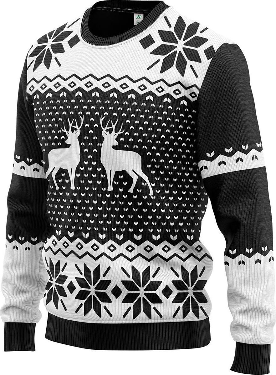 JAP Foute kersttrui - Classic One - Dames en heren volwassenen - S - Zwart