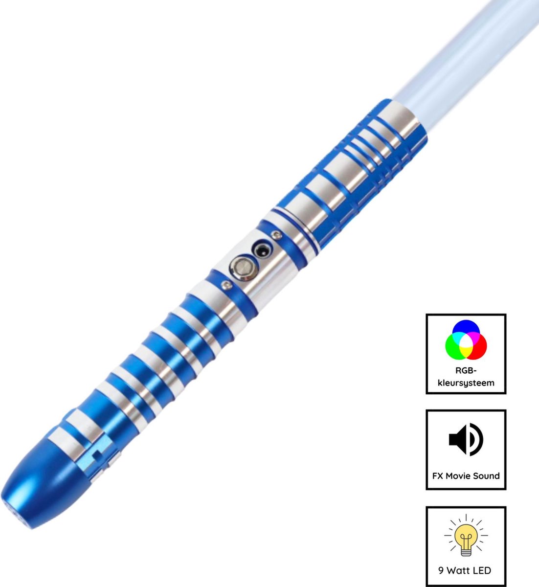 Unique Star Wars Lightsaber - RGB 11 Kleuren en Geluid - Lightsaber - Lichtzwaard - Star Wars Lichtzwaard - Laser Zwaard - Aluminium Handvat - 114 CM - Lichtblauw