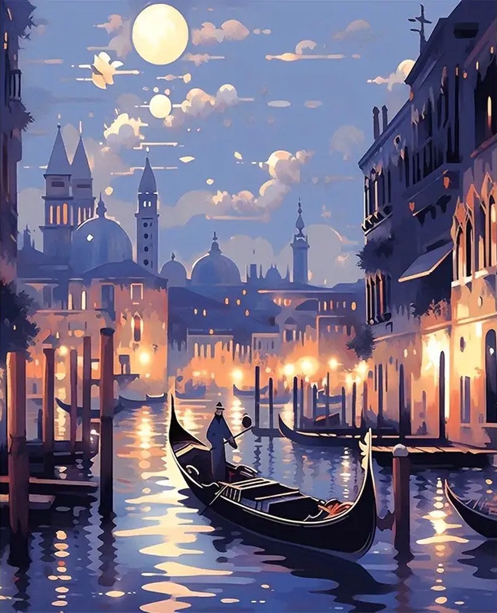 Schilderen op nummer Volwassenen - Venetië - 40 x 50 centimeter