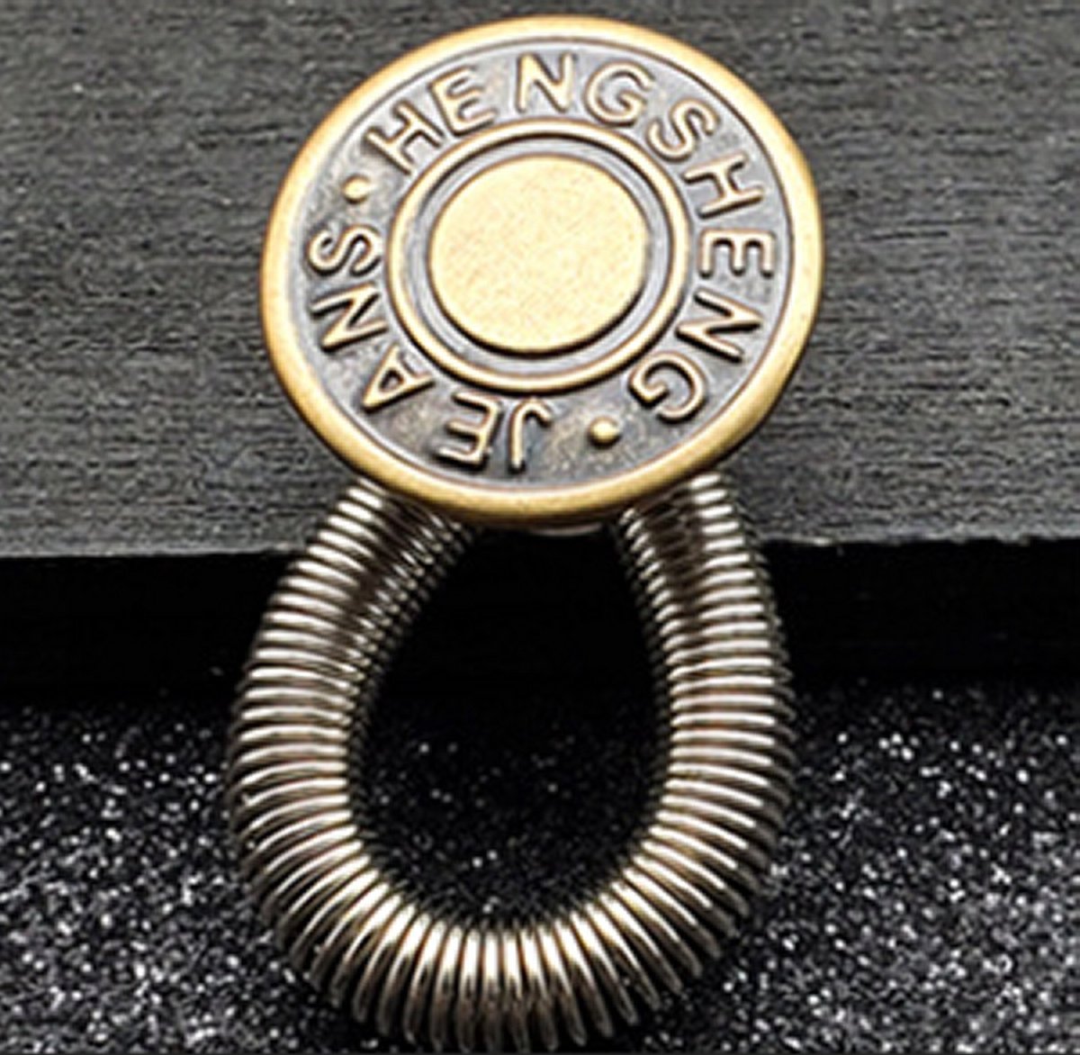 Broek  Verlenger Zilver  Veer met koperen knoop Jeans Hengsheng