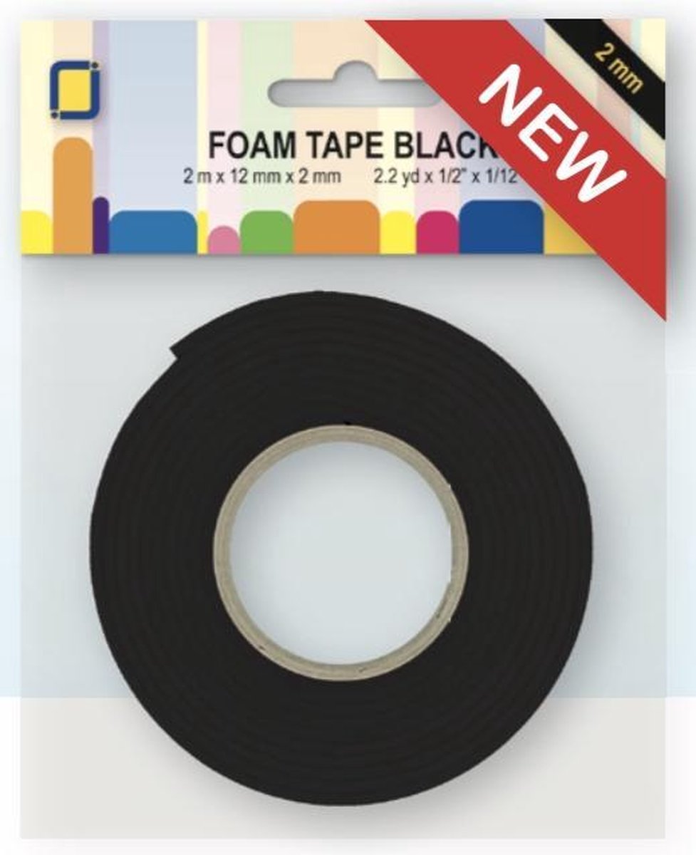 3.3022 Foamtape 2.0x12mmx2mtr ZWART