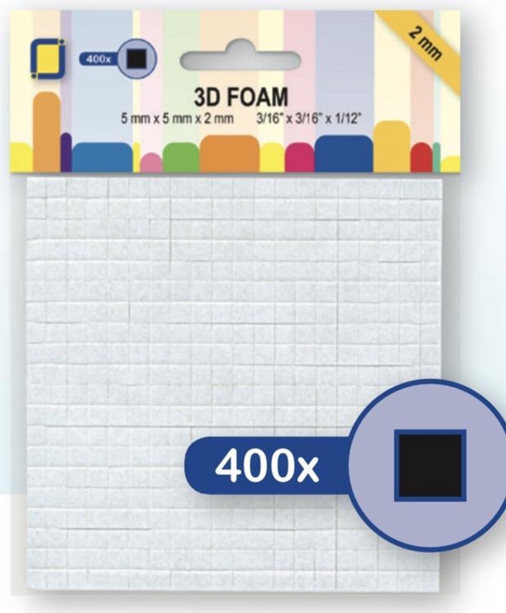 3.3142 Foampads 2.0mm 5x5mm ZWART