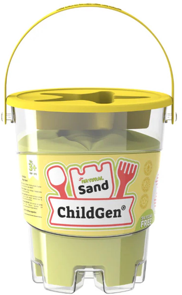 ChildGen - Magic sand - kinetisch zand - 500 gram - Geel - met zandvormpje - speelzand - 100% natuurlijk