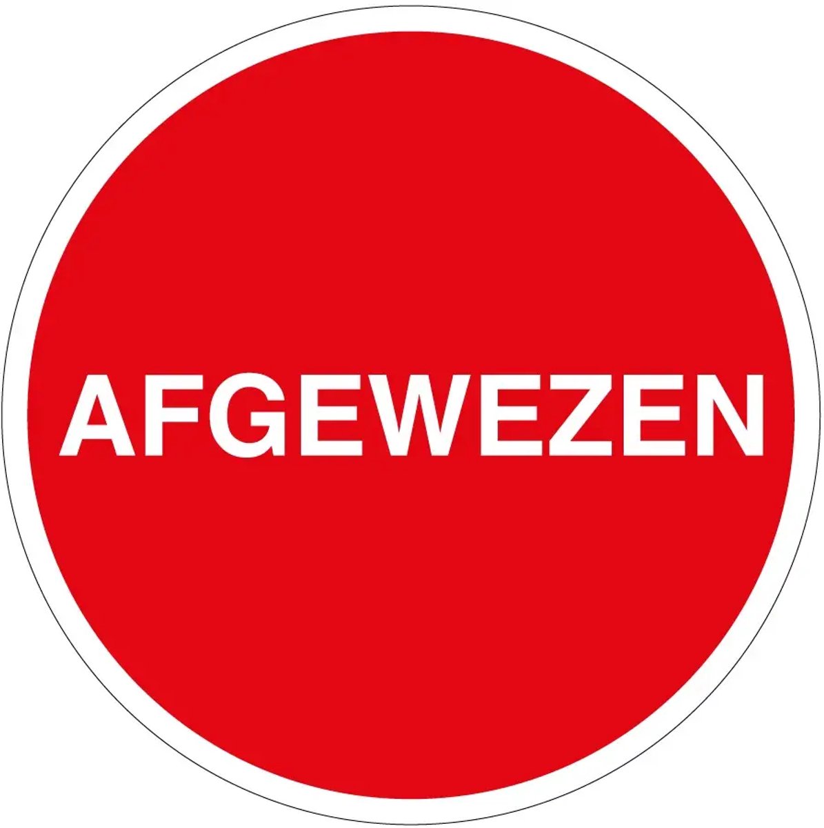 Afgewezen stickers - op vel - 3 cm - 20 stickers per vel