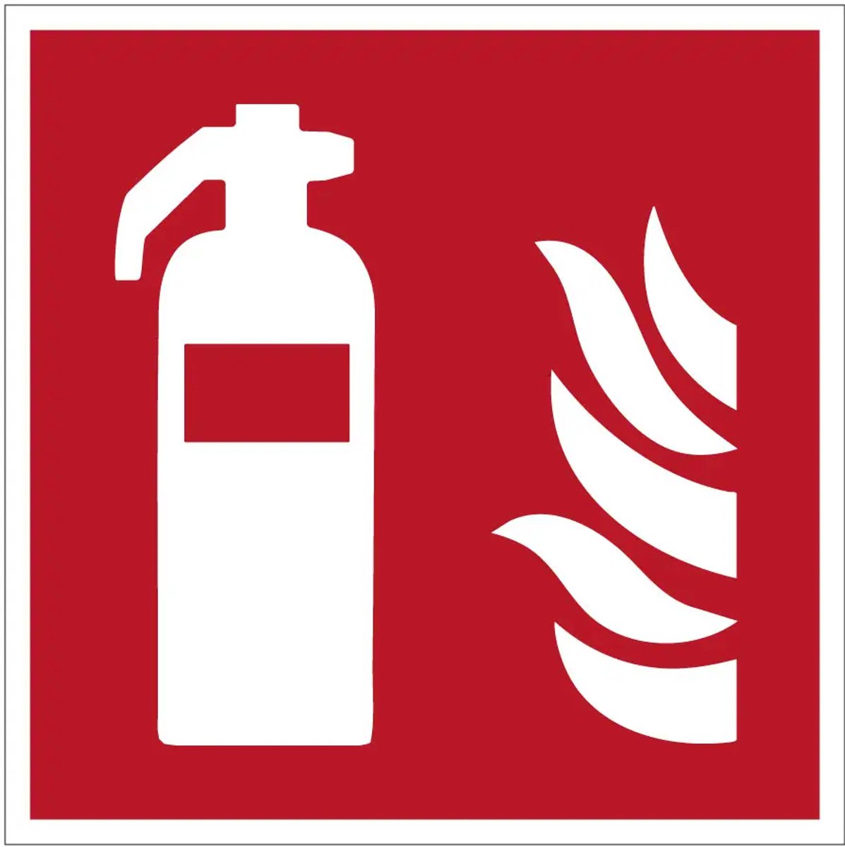 Brandblusser sticker - F001 - 15 x 15 cm