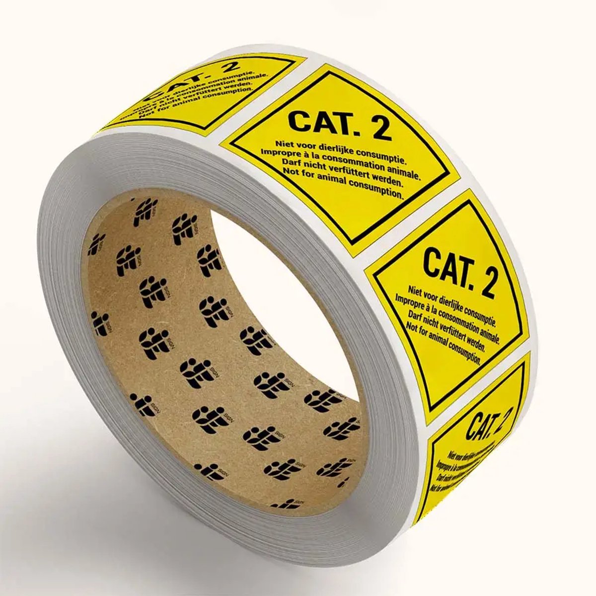 Categorie 2 onderzoek en diagnoses stickers op rol - 25 x 25 cm - 105 stickers per rol