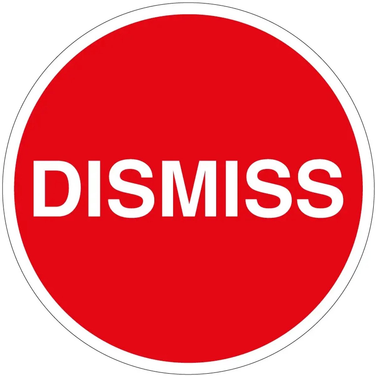 Dismiss stickers - op vel - 2 cm - 20 stickers per vel
