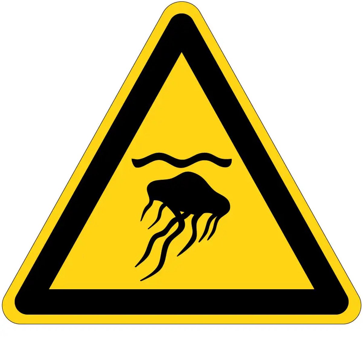 Kwallen waarschuwingssticker - W069 - 15 cm