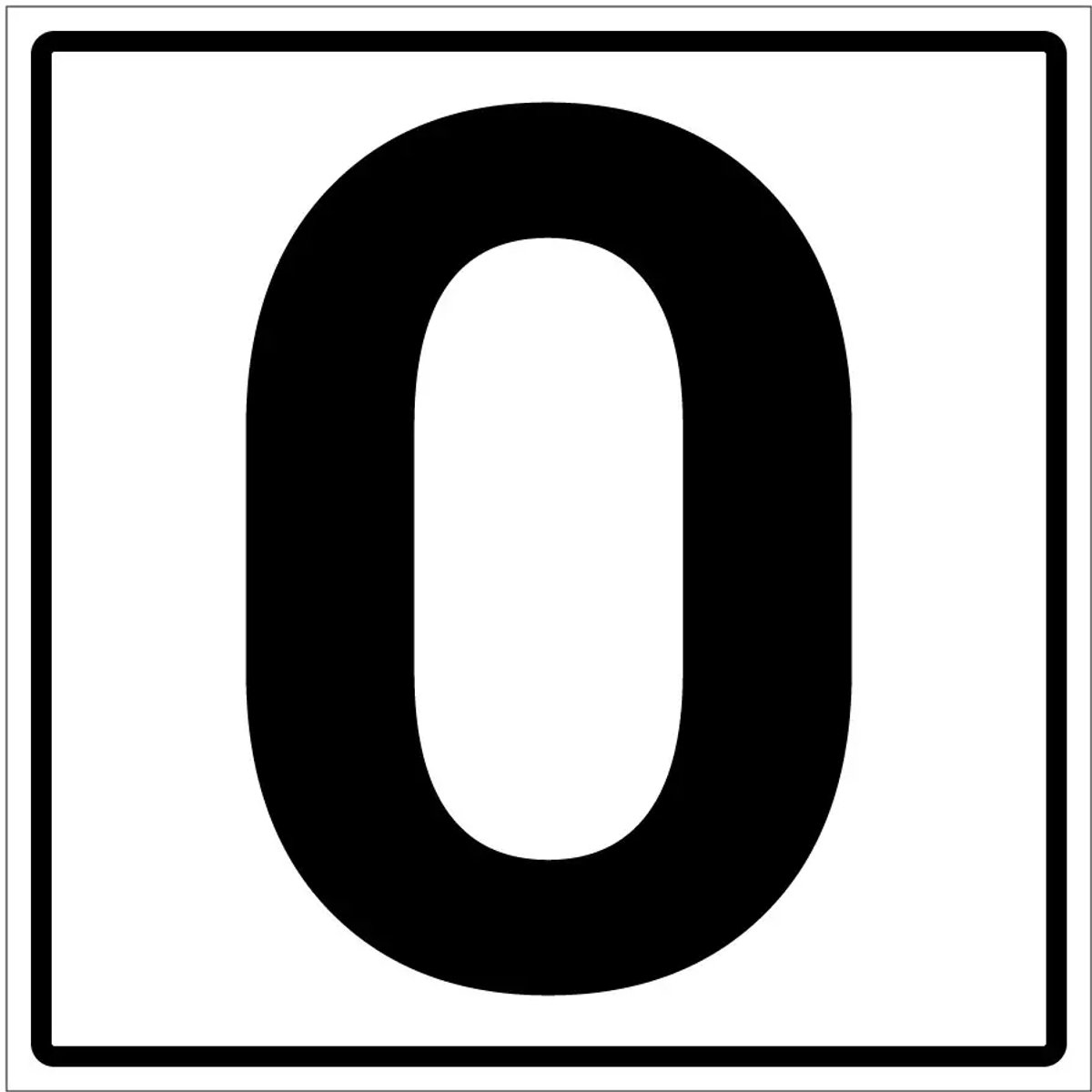 Letter O sticker - 20 x 20 cm