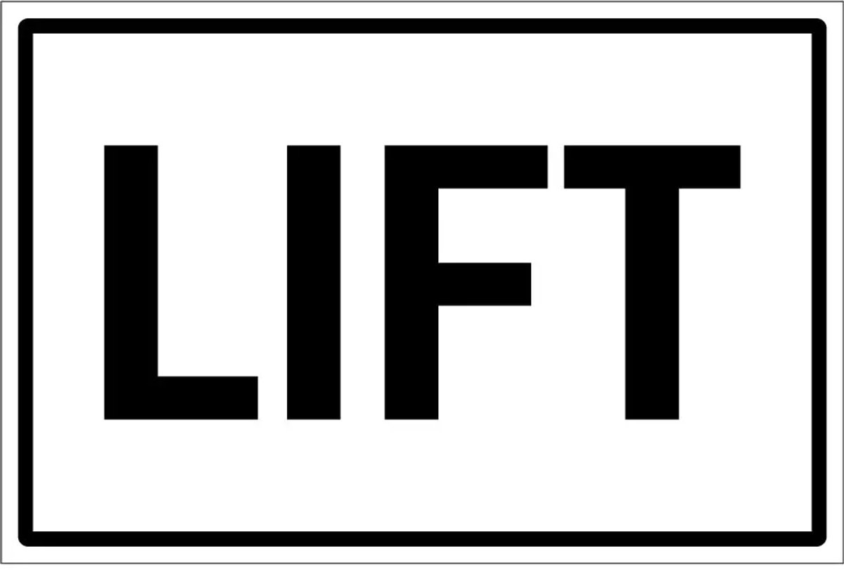 Lift sticker - 30 x 20 cm