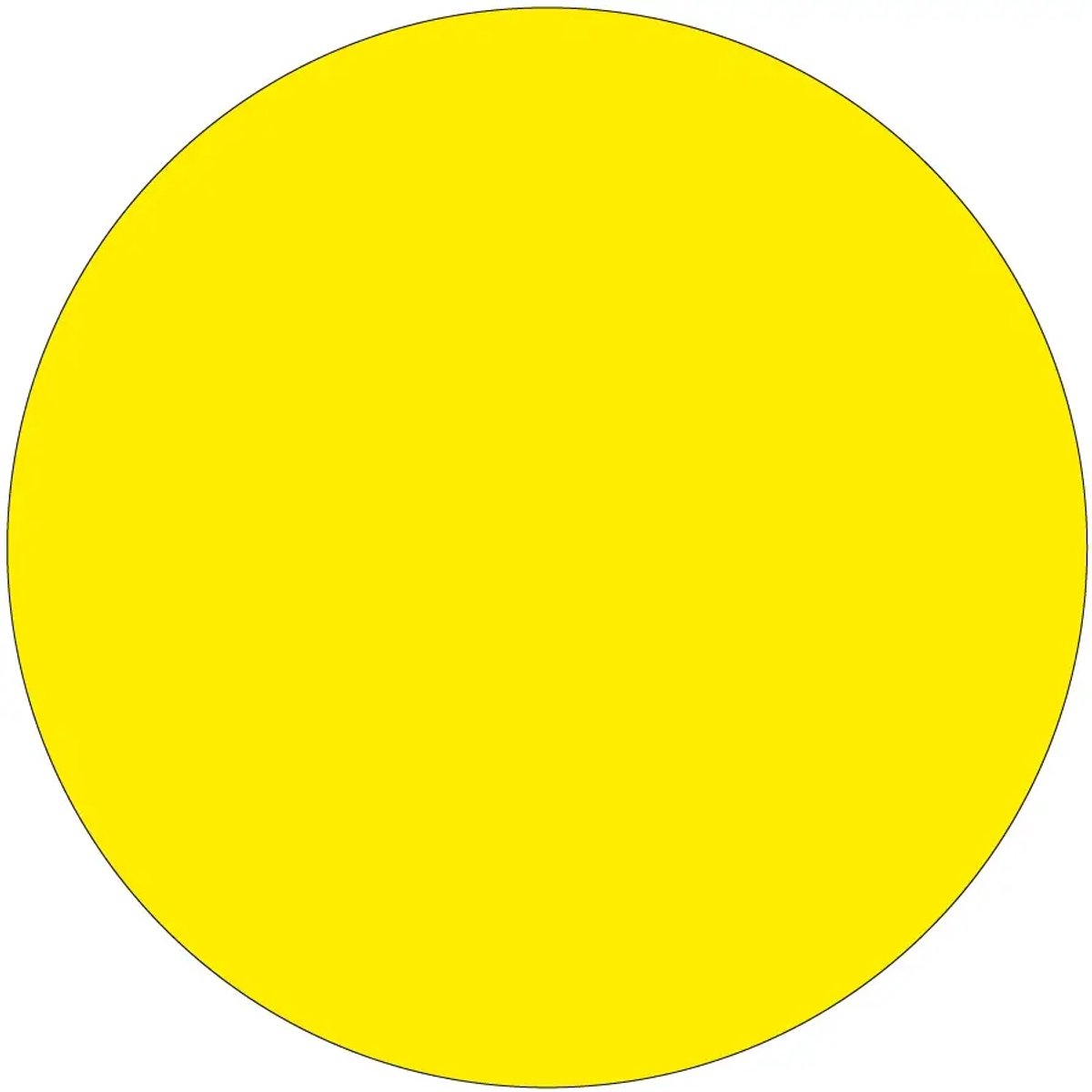 Ronde gele sticker - 20 cm