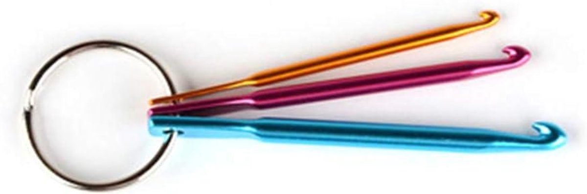 JGS Premium - Haaknaald Handwerk Gereedschap - Aluminium - Breien - Mini Sleutelhanger