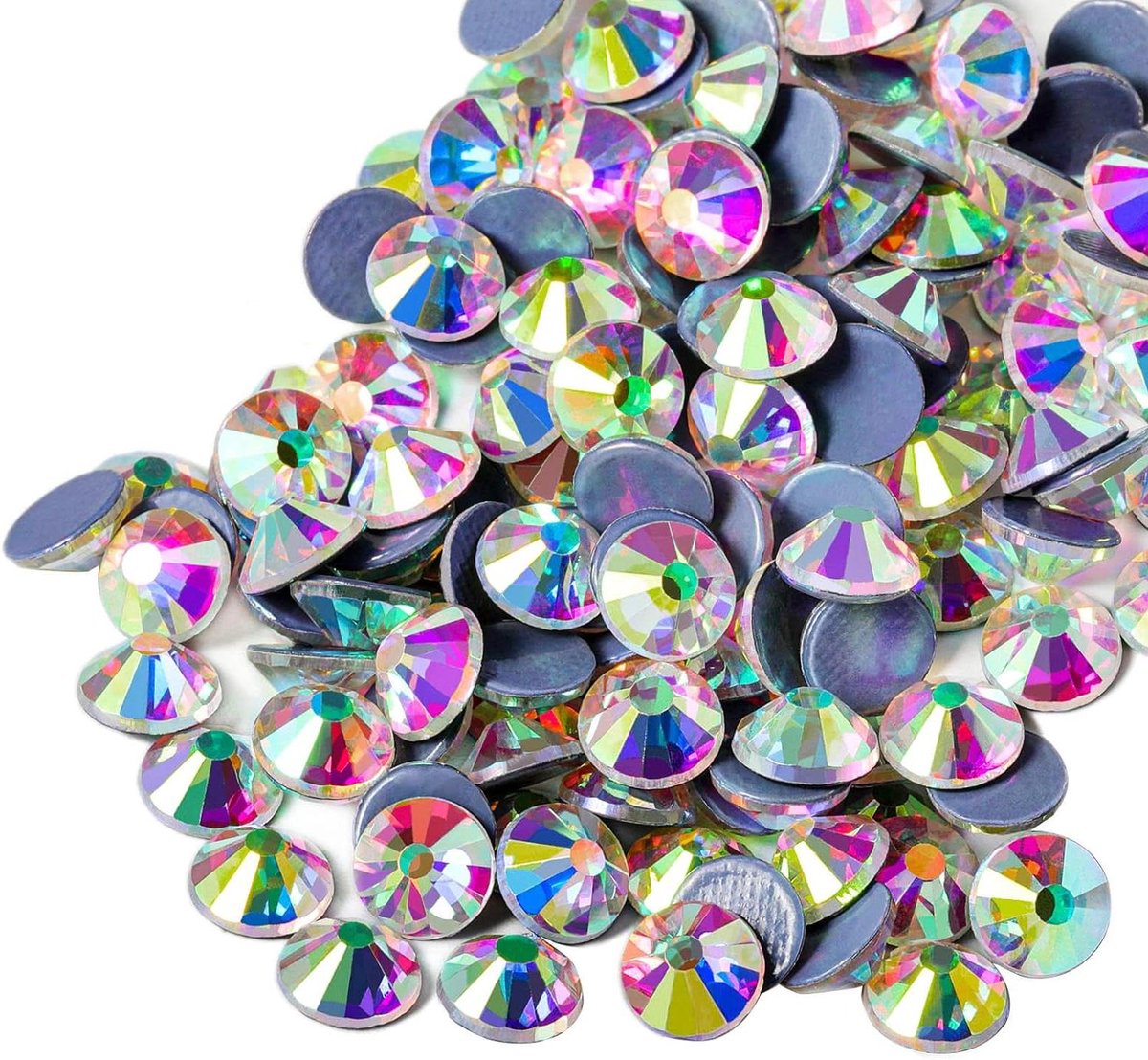 JGS Premium - Hotfix Strass-steentjes voor knutselen en decoreren - Hitteefix kristalronde edelstenen met applicator - DIY hobby benodigdheden