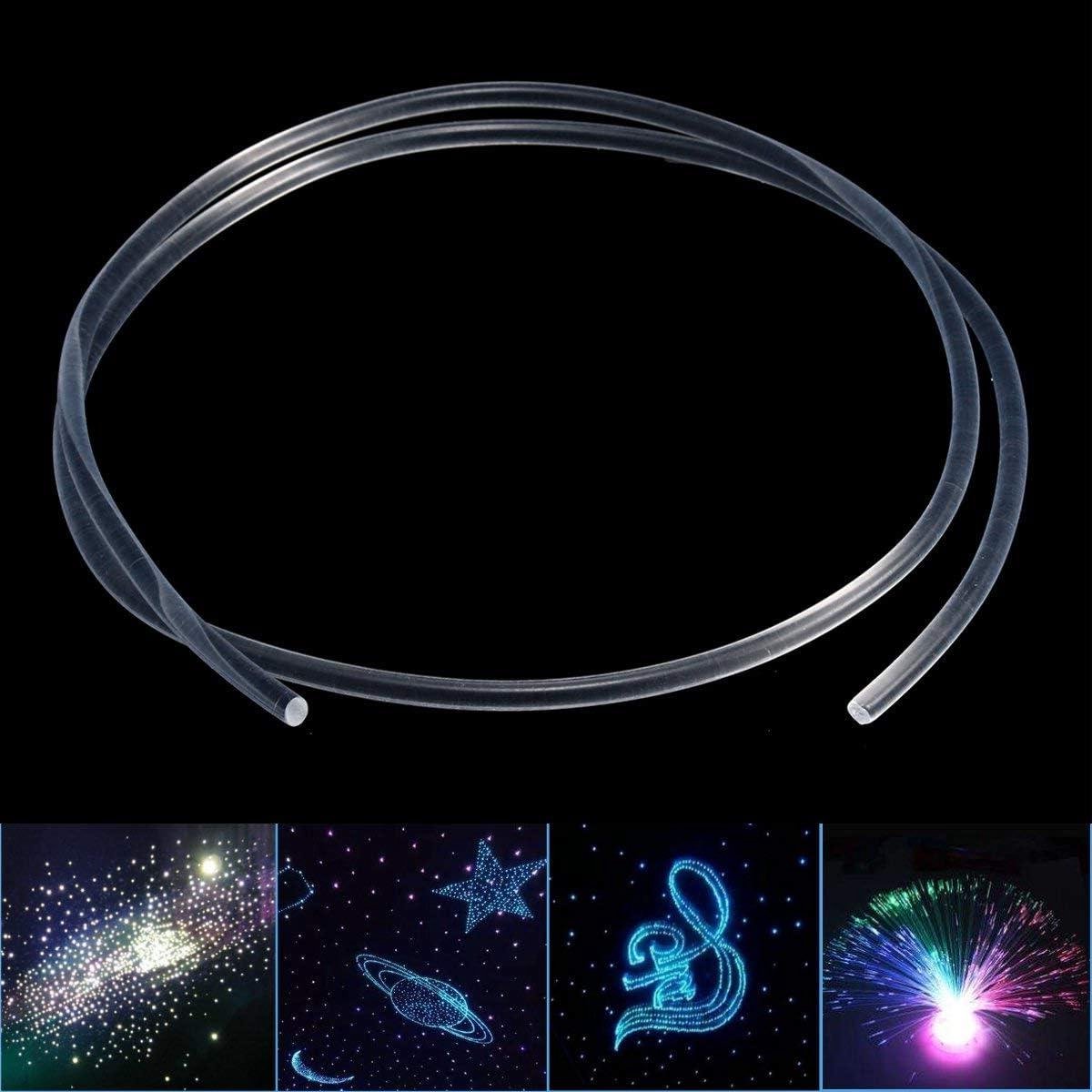 JGS Premium - Optische glasvezelkabel voor auto interieurdecoratie - 1 meter lengte - 1.5-5 mm dikte - LED autoverlichting.