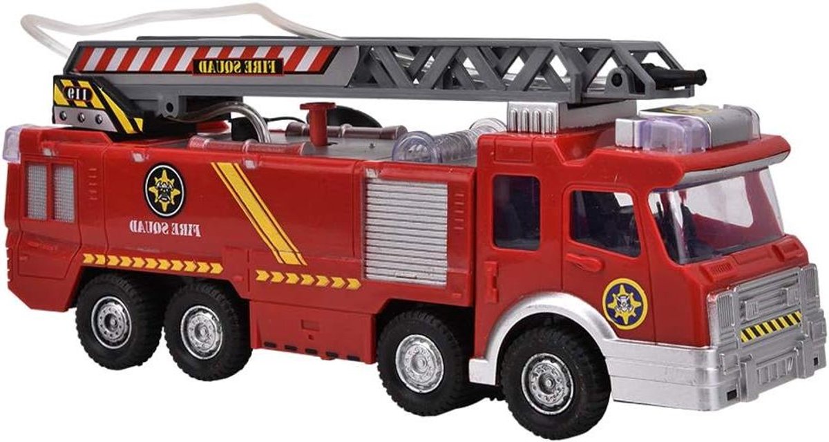 JGS Premium - Speelgoed Brandweerauto met Muziek en Waterstraal voor Kinderen - Noodsituaties Voertuig Speelgoed