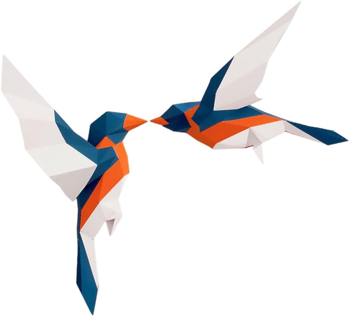 JGS Premium - Vogel Origami Papercraft Decoratie Dieren Vintage Wall Art met 3D Effect - Handgemaakt Papier - Muursculptuur voor Muurdecoratie