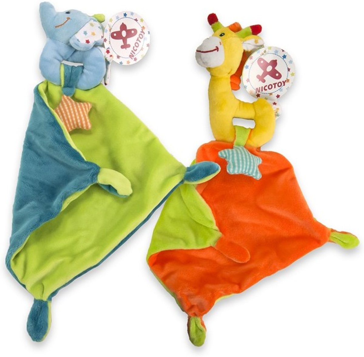 Knuffeldoekje Olifant of Giraff ( 1Stuk)