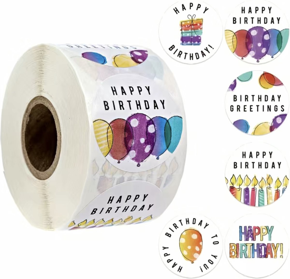 25 stuks stickers happy birthday