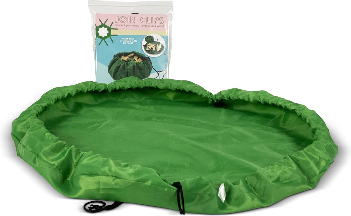  ®: speel en opbergkleed - 60 cm ø - groen - nylon kleed met trekkoord